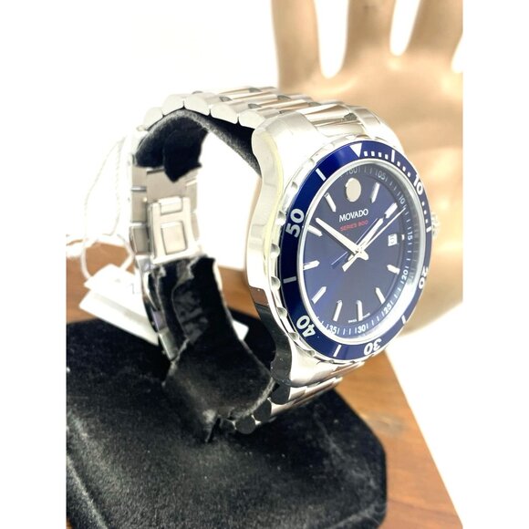 Movado Men's Watch 2600137 Series 800 Swiss Quartz Blue Dial Silver Steel 40mm - Picture 15 of 15